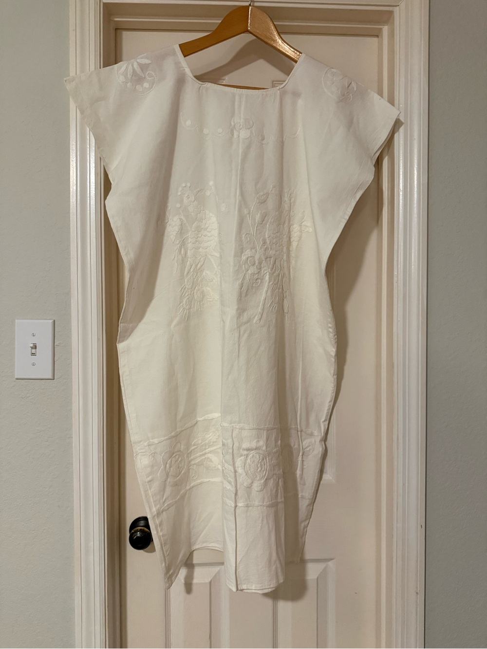 Hand Embroidered Cotton Caftan Dress